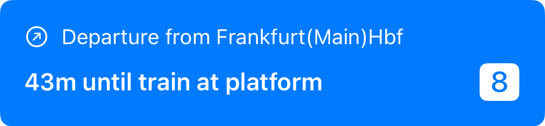 Train at platform notification